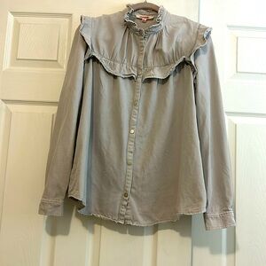 Grey Denim Button Up